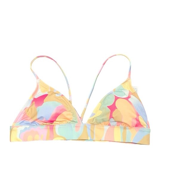 Billabong Pretty Groovy Bikini Set High Waisted Retro Pink Pastel 3 PC Size S/M - Picture 2 of 9